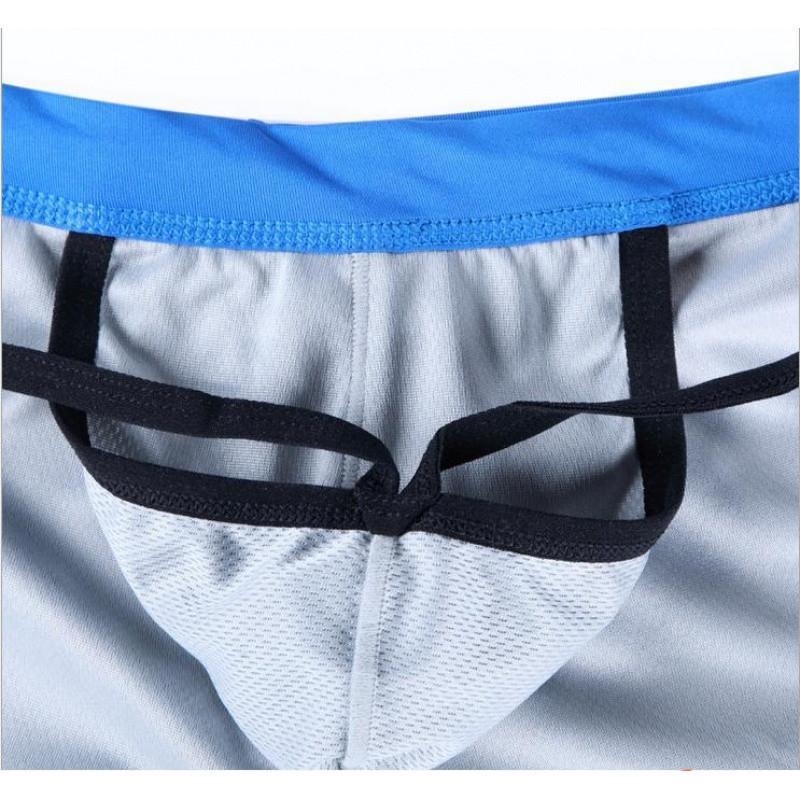男士涤纶平角家居平角短裤男gay内裤男男同志情趣用品