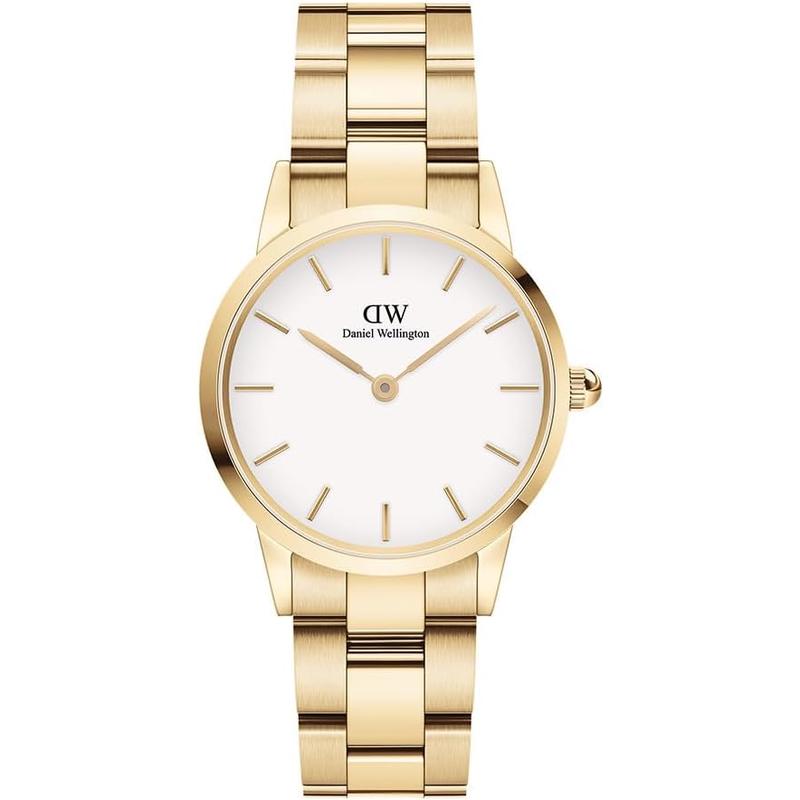 丹尼尔惠灵顿(Daniel Wellington)女士黄金手表时尚简约设计白色表盘不锈钢表带防水机械表高清大图