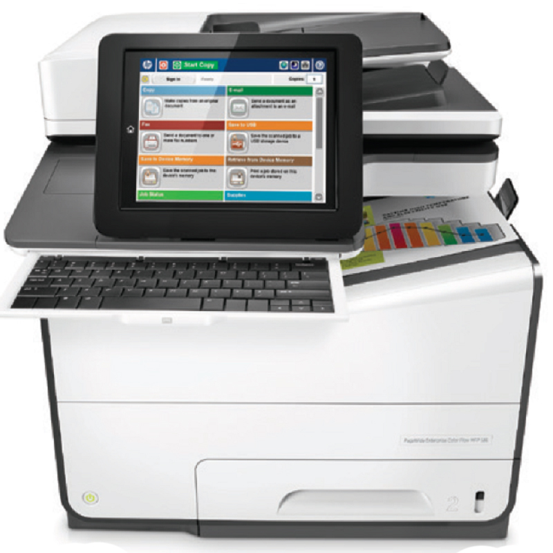 惠普(HP) PageWide Enterprise Color 586z 企业级彩色页宽多功能传真一体机 抽拉式键盘高清大图
