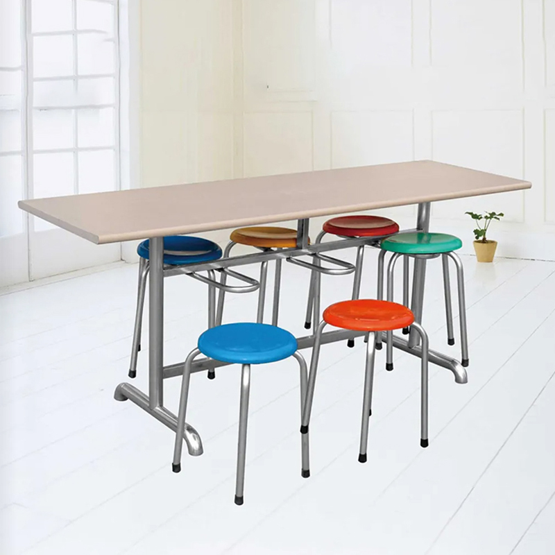 英颢定制餐桌食堂餐桌不锈钢桌椅快餐桌高清大图