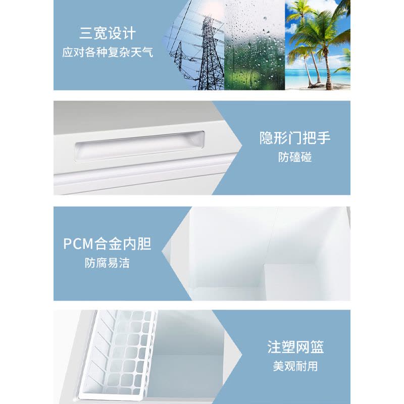 星星(XINGX)BD/BC-303GC冰柜家用一级能效小型商用速冻冷柜卧式小冰箱自动减霜80%冷藏冷冻单温柜图片