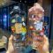 黑色2000ml 送杯刷+大贴纸 大容量水杯 2000ml带吸管夏天便携塑料杯女可爱塑料杯有盖吸管杯