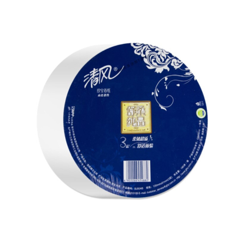 清风(APP)大卷纸 大盘纸卫生纸BJ00AB商务酒店180米三层厕纸12卷