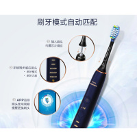 飞利浦(Philips)电动牙刷HX9924/12 成人充电式声波震动式电动牙刷 智能WIFI控制蓝牙版 刷头感应 黑色