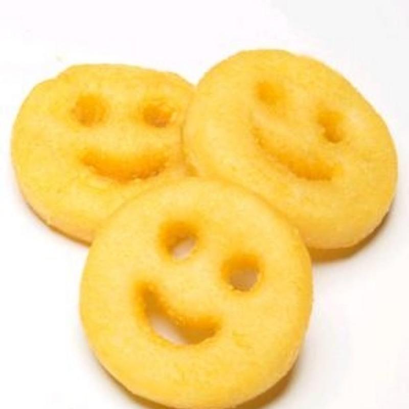 蓝顿旭美开心薯笑脸薯2千克80110个可爱土豆薯饼油炸狼牙土豆条蓝顿旭