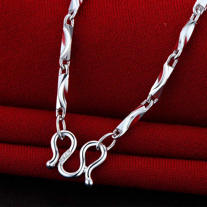 925银元宝链男士项链时尚霸气情侣项链男款男女银项链银饰品送女朋友