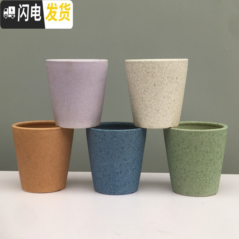 三维工匠素烧粗陶花盆陶瓷大号室内桌面盆栽吊兰多肉小 磨砂卡其(送塑料托盘) 中号直径16cm高约15.3花盆容器