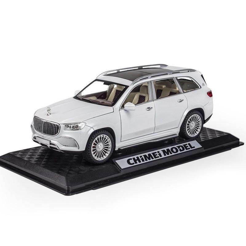 124迈巴赫gls600车模型仿真合金车模儿童玩具奔驰汽车模型摆件奔驰c