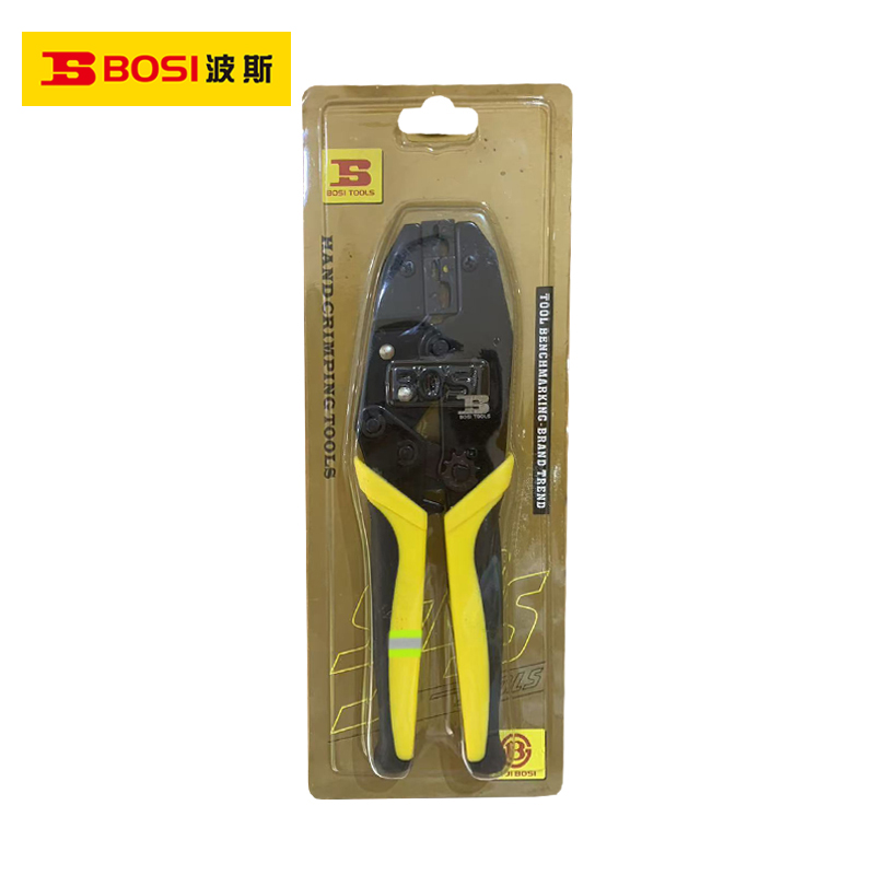 波斯(BOSI) 荧光系列棘轮式端子压接钳 BS-D2111A 把高清大图