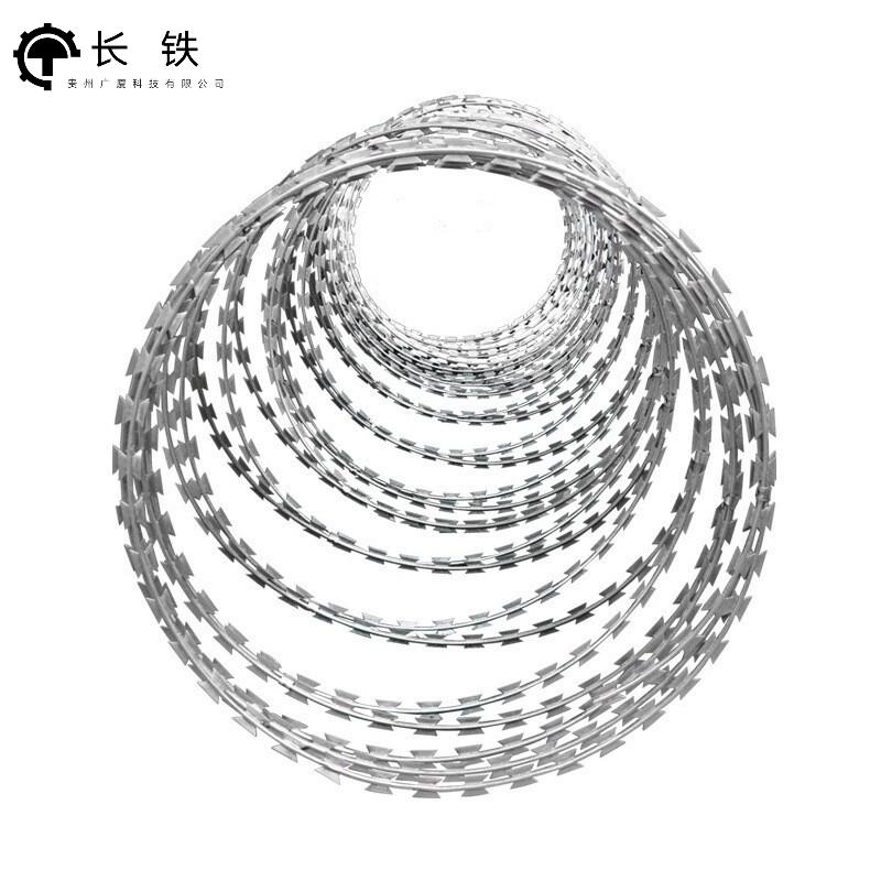 长铁不锈钢刀片刺绳10cm*50m 卷高清大图