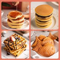 安琪酵母百钻华夫饼预拌粉 1kg烘焙原料松饼DIY早餐原味煎饼格子饼(包)