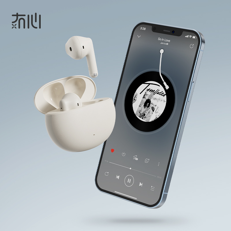 EDIFIER/漫步者N2PODS蓝牙耳机真无线降噪半入耳式游戏模式低延迟防尘防水操作便捷音乐男女生生日礼物礼盒版云岩白高清大图