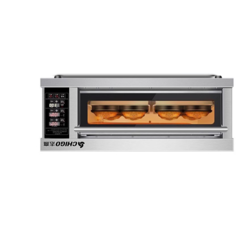 志高 商用烤箱一层二盘电烤箱商用大型烤炉蛋糕面包披萨烘炉焗炉烤箱 电脑款 DL-12(380V) 1台高清大图