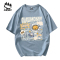 Claw money 短袖T恤男2022夏新品纯棉男士短袖上衣情侣印花男装