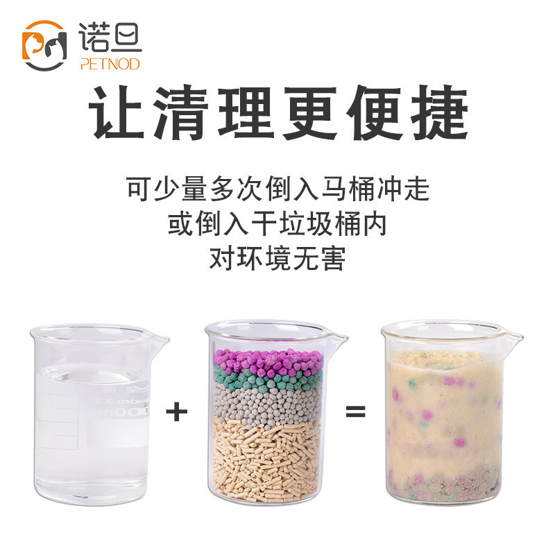 诺旦混合豆腐猫砂细豆腐砂膨润土奶香除臭无尘不粘底2.4公斤超快结团低价高性价比可冲马桶(发货迅速)高清大图