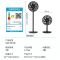 美的(Midea)[超级单品]七叶轻音立式电风扇家用柔风落地扇台式桌面小型风扇大风量节能摇头宿舍电扇 SAF30AB