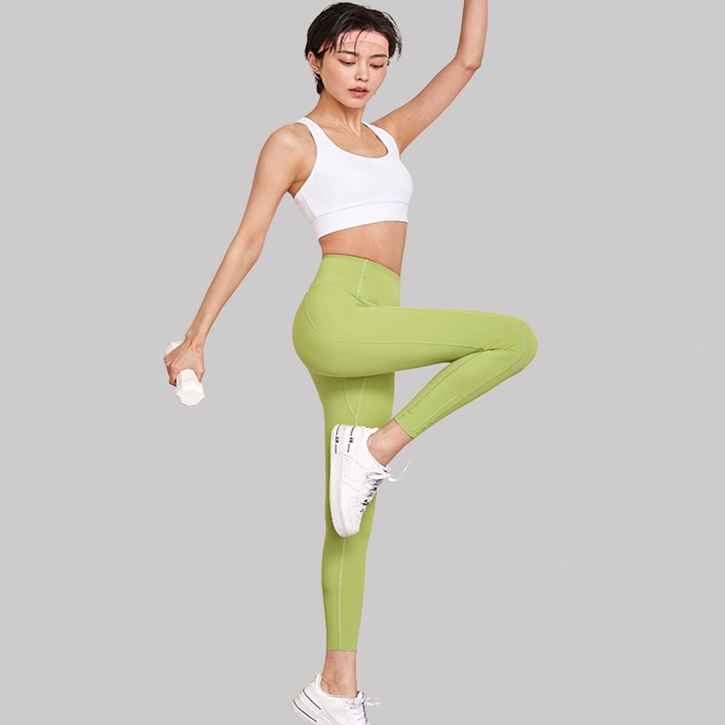 极光瑜伽裤女夏季高腰蜜桃臀闪电客健身裤速干透气运动紧身裤