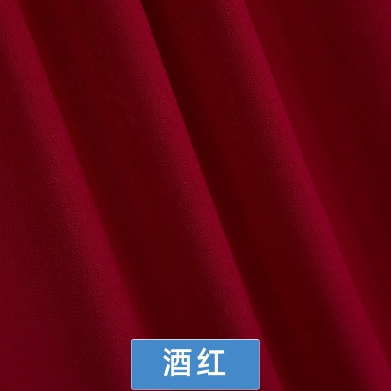 氨纶高弹力布料面料四面弹针织牛奶丝布料纯色椅套夏裙子服装 酒红_741