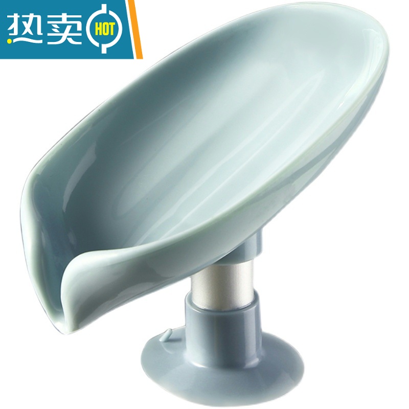 敬平肥皂盒香皂置物架免打孔壁挂式沥水肥皂架不积水家用收纳器 绿色短款1个+绿色长款1个高清大图