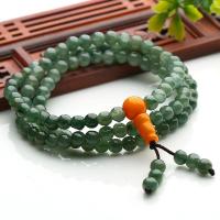 翡翠手链圆珠手环108颗手串男女款手饰品 带证书送女朋友七夕情人节礼物