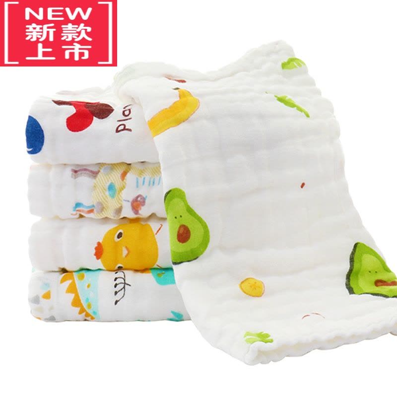 可莉允婴儿纱布洗脸毛巾新生儿口水巾宝宝长方形洗澡超软儿童小方巾图片