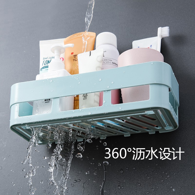 卫生间浴室厕所洗手间免打孔墙上置物架卫浴厨房洗漱台壁挂收纳架收纳层架 三维工匠高清大图