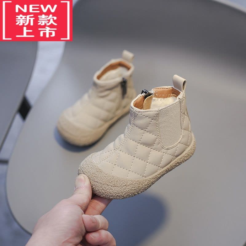 可莉允女童靴子冬季加绒软底宝宝鞋子儿童棉鞋小童短靴男一岁婴儿学步鞋图片