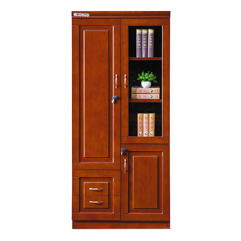 臻远ZY051429木质文件柜油漆贴木皮资料柜书柜 二门高清大图