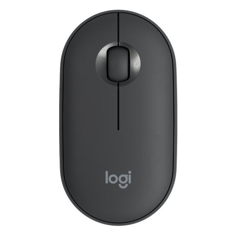 罗技（Logitech）Pebble鹅卵石无线蓝牙静音薄款台式笔记本家用商务办公便携时尚鼠标 黑色