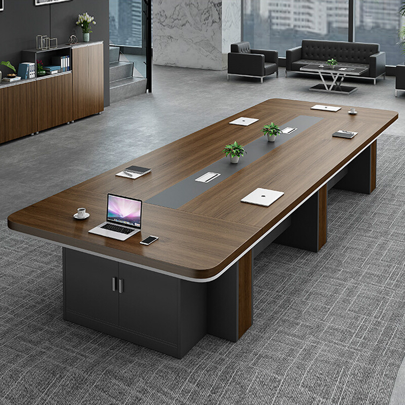 绵冠MIANGUAN现代简约会议桌洽谈桌员工培训桌长条桌办公桌高清大图