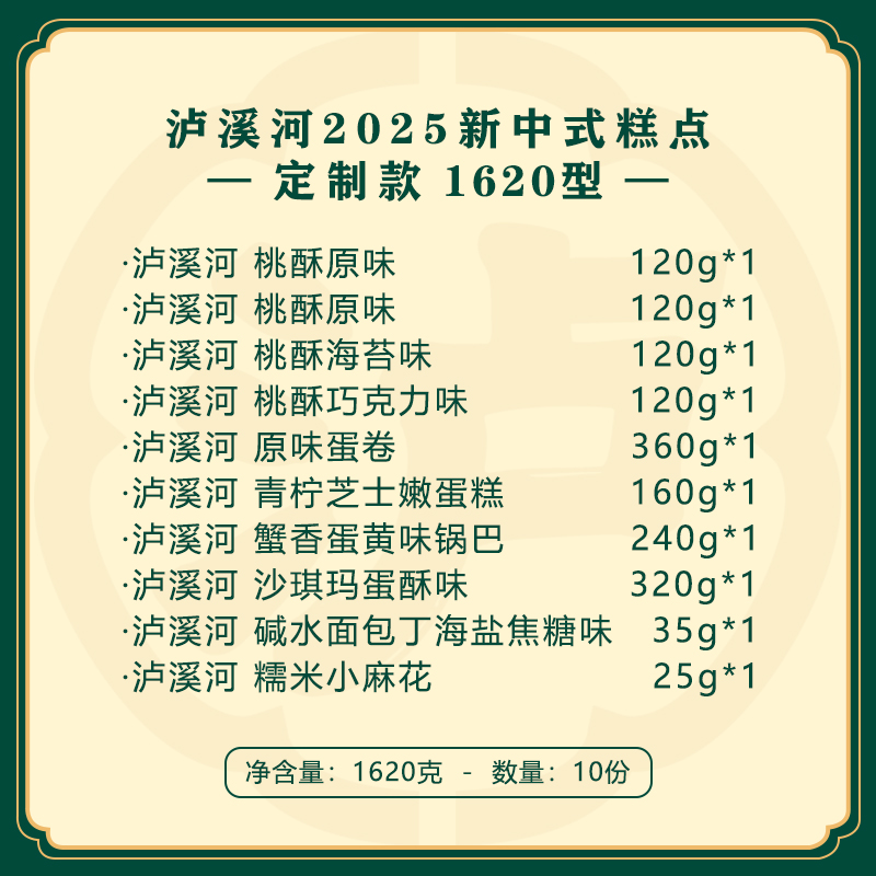 泸溪河桃酥糕点组合 中式糕点心饼干早餐网红休闲零食礼盒 中式糕点礼盒1620g高清大图