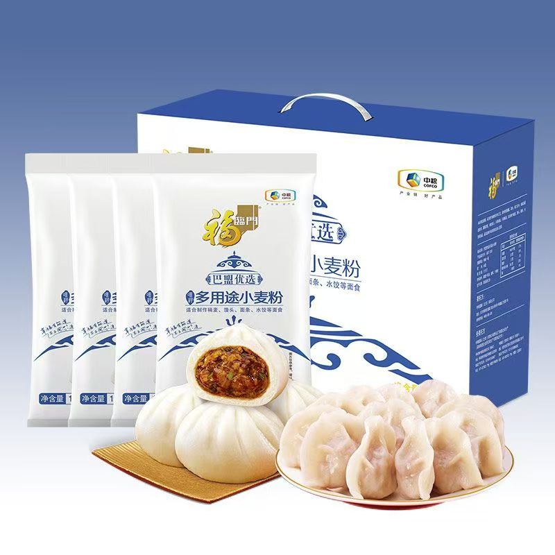中粮福临门巴盟优选多用途小麦粉礼盒 4kg