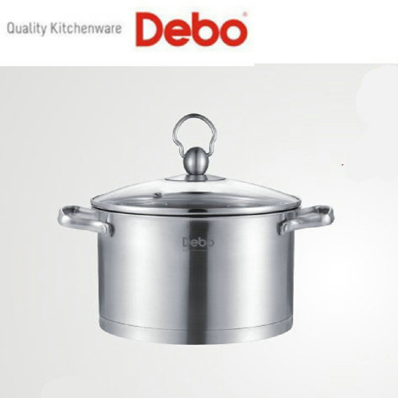 德铂(Debo)科堡20cm节能营养汤锅DEP-305不锈钢直角复底加厚无涂层 单个装