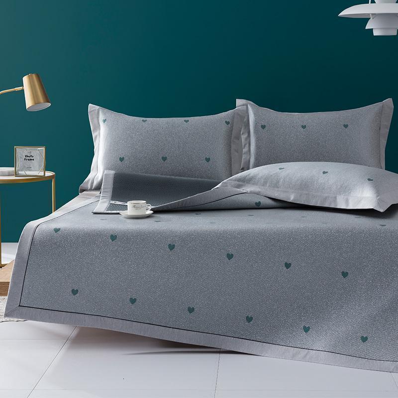 夏季冰丝凉席夏天床笠款防滑三件套1.8m1.5米床空调席子软可折叠_248高清大图