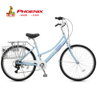 凤凰(PHOENIX)26寸普通/通勤自行车铝合金车架7速zxc成人禧玛诺单车男女式代步城市车学生车