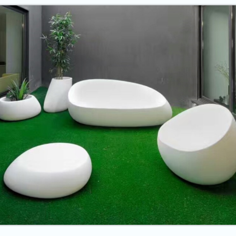 梦强mq1036玻璃钢沙发商场休闲座椅蛋壳椅组合户外凳子洽谈休息椅子