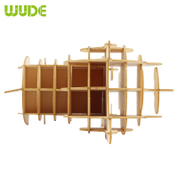 WUDE 笔笔狗收纳笔筒木制立体3d拼图木质diy积木玩具儿童手工拼装模型组装插片