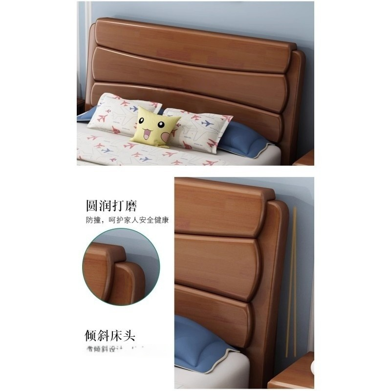 鑫木樽员工床100*200*100cm+5cm床垫+床头柜1组高清大图