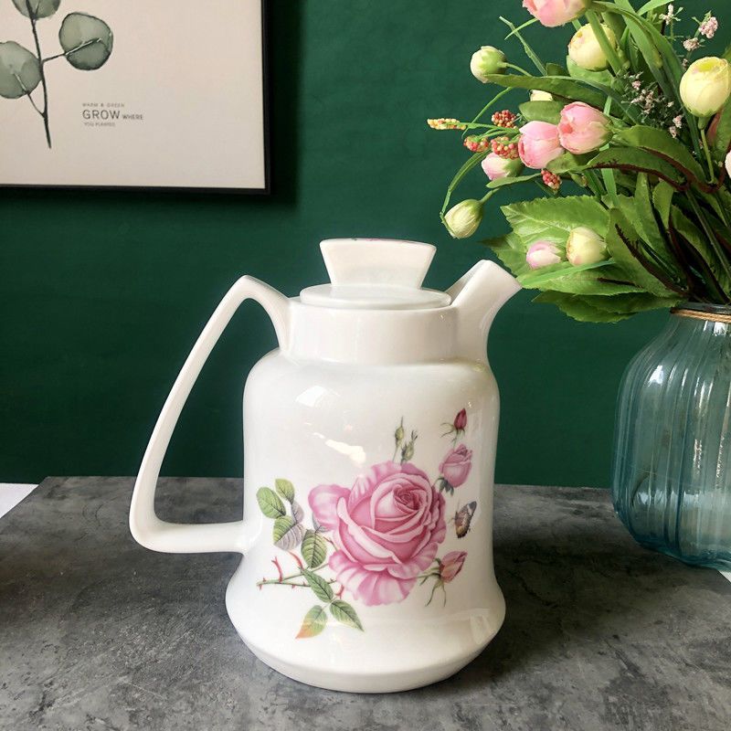 月季水壶微瑕陶瓷凉水壶多色杯具冷水壶水杯欧式家用客厅茶壶水具套装