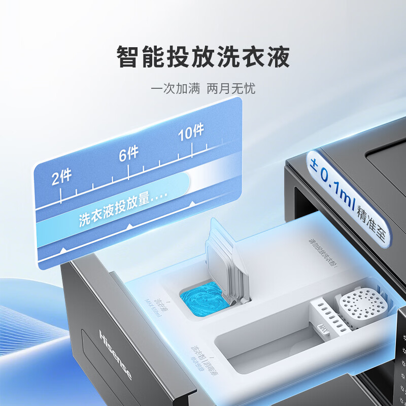 海信(Hisense)大薄荷E3S洗衣机滚筒全自动洗烘一体 12KG大容量 超薄智能投放WD120E3S 滚筒洗烘高清大图