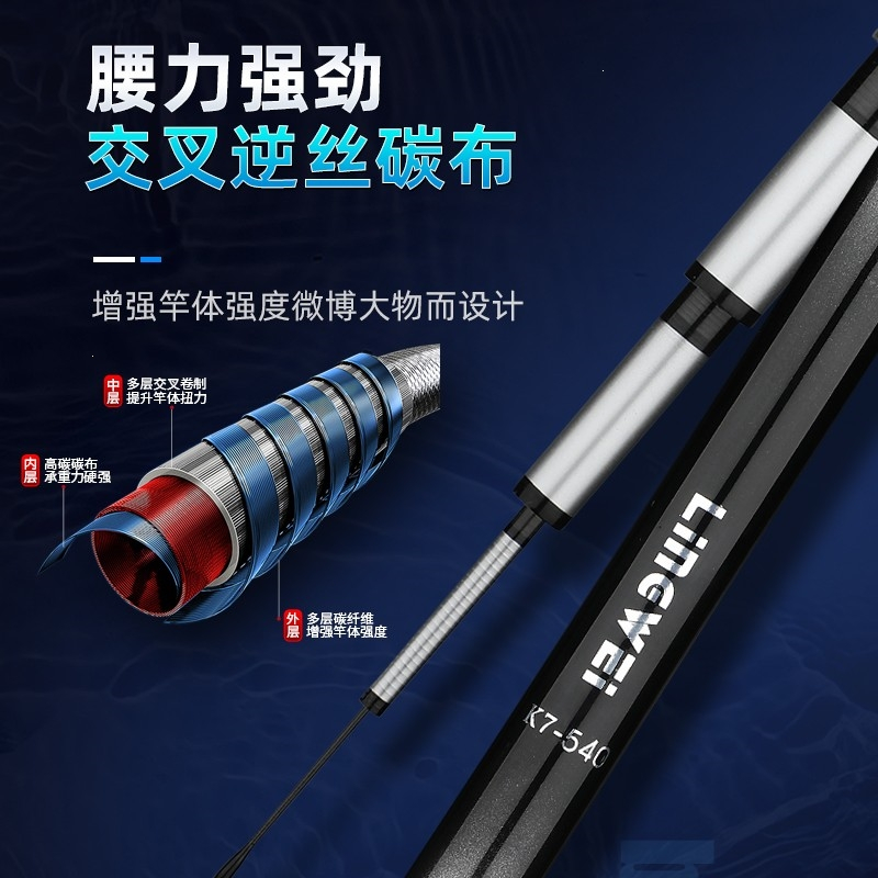 碳素达瓦战将高碳硬台钓手杆好手感28调19调鱼竿