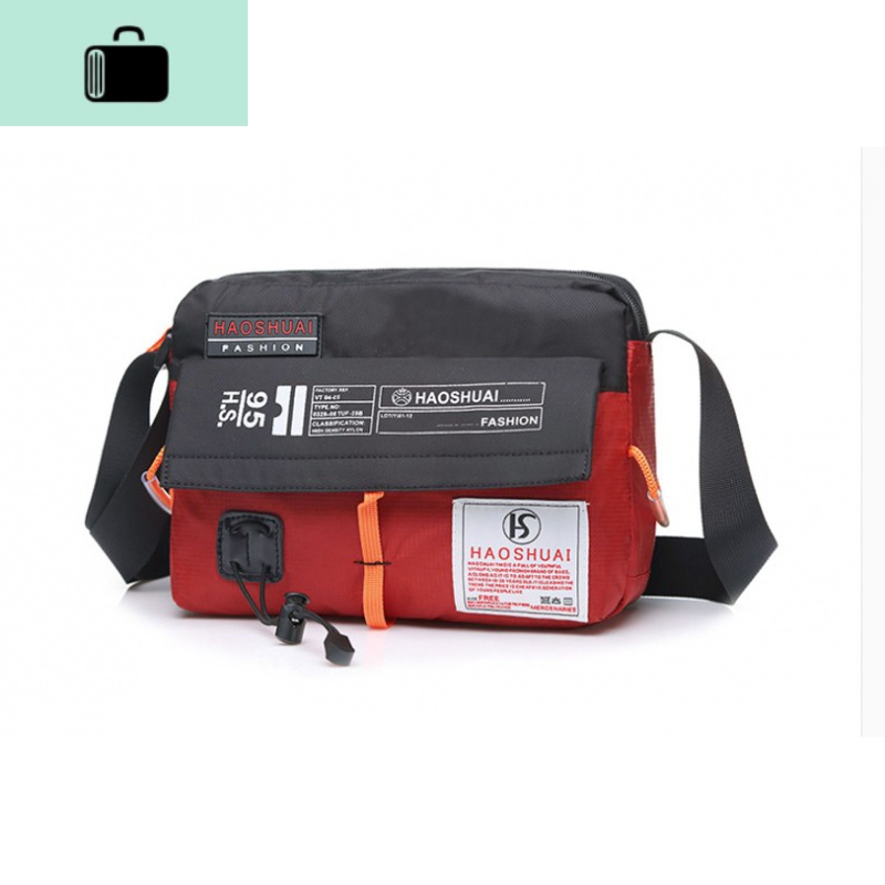 单肩包斜挎包男包女包随身运动休闲背包穿皮带手机包男士小包迷你NEW LAKE 红色204横款砖红