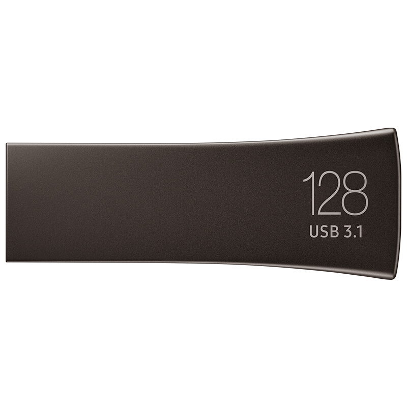 三星(SAMSUNG)U盘128G 高速USB3.1 BAR Plus升级版+金属优盘128G 读速300M 深空灰