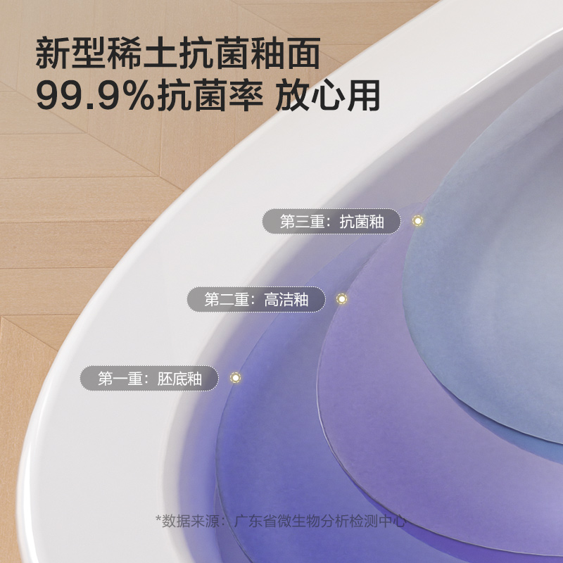 九牧（JOMOO）直冲马桶家用海旋大冲力一级水效大管径畅排抗菌坐便器11357高清大图