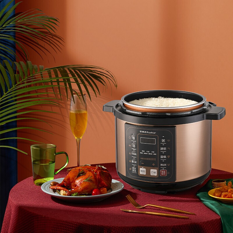 荣事达电压力锅高压锅5l家用多功能双胆智能预约收汁入味大火力不沾锅