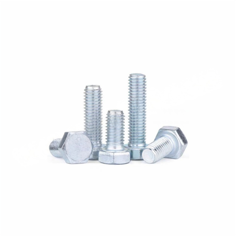 JIBIN/继彬 GB30 外六角螺栓 碳钢Q235 4.8级 镀白锌 全牙 M22×85 个