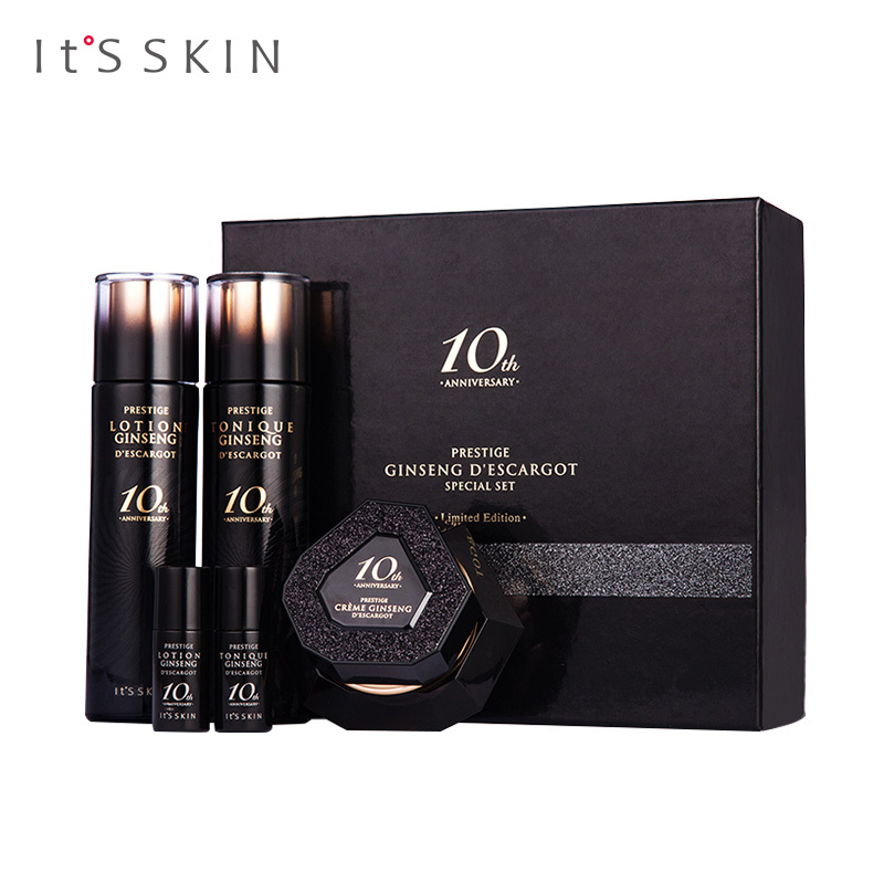It’s skin伊思10周年限量版晶钻红参礼盒 补水滋润保湿护肤套装(爽肤水140ml+乳液140ml+面霜60ml)