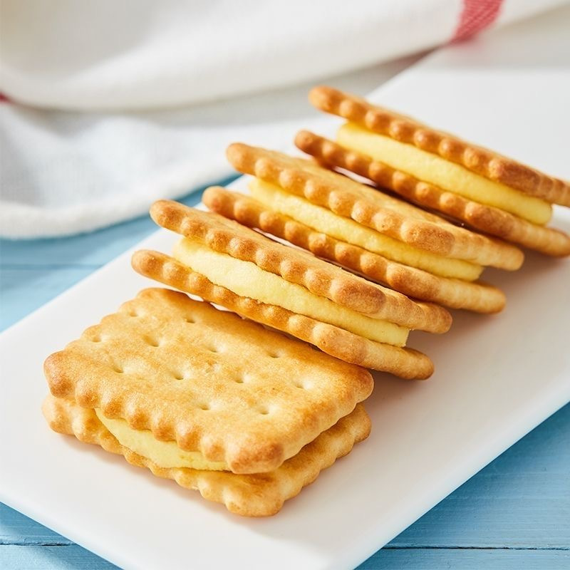 苏宁宜品康师傅葱香夹心饼干80克袋装低糖酥脆美味零食小吃奶油芝士味80g*4高清大图