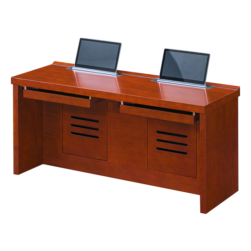 臻远ZY4022305 升降电脑桌多媒体办公桌会议培训桌 1.8米双人位