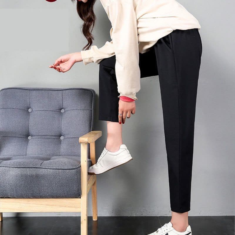 特大码300斤裤子女宽松显瘦学生胖妹妹200斤休闲裤黑色哈伦裤图片